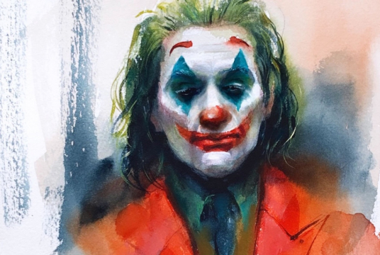 FREE Course with Watercolor - Portrait of the Joker