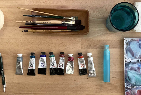 Watercolor: Foggy Morning in Prague