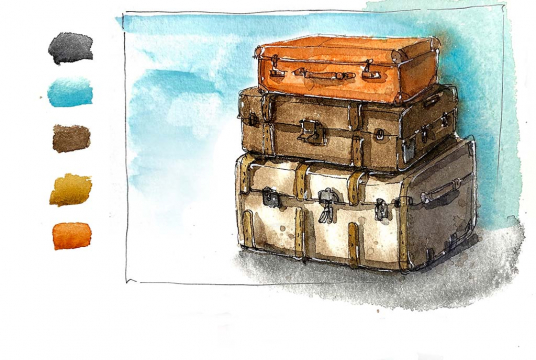 Light Watercolor Illustration: Get Ready For Holidays!