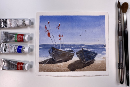 Come with me to the Sea! - Step by Step Tutorial with Watercolors