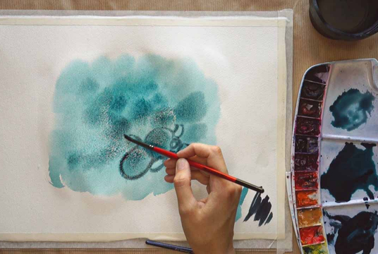 Watercolor illustration: Koi fishes