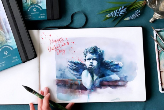 Kostenloser Livestream: Aquarelliere deinen Valentinstag