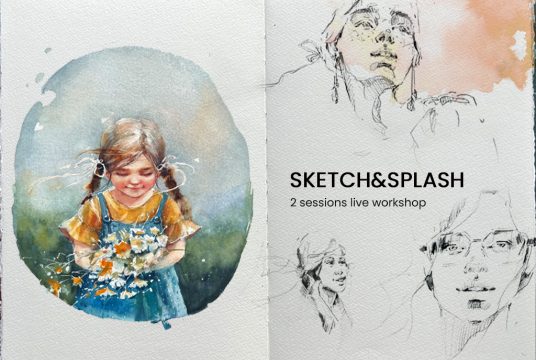 Sketch & Splash: Easy Freestyle Sketching and Watercolor Techniques