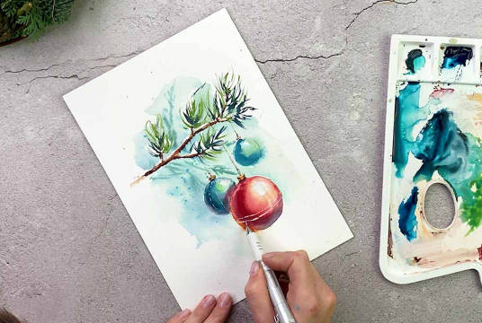 Christmas Magic With Watercolors