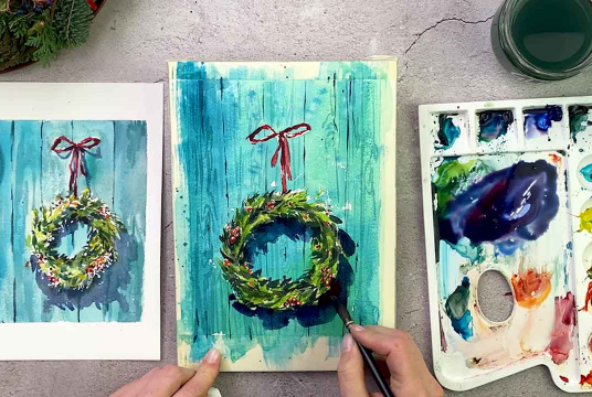 Christmas Magic With Watercolors