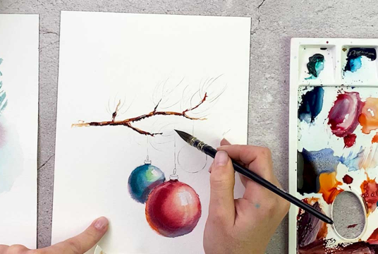 Christmas Magic With Watercolors