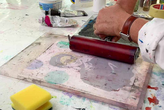 Stylish Illustrations: Printing Technique With Watercolor