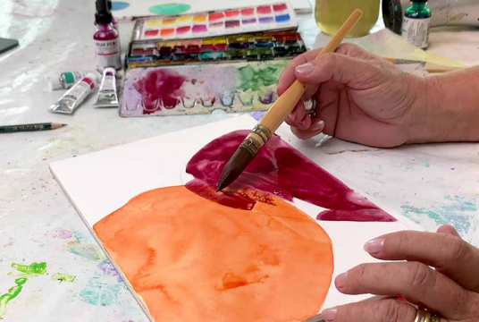 Stylish Illustrations: Printing Technique With Watercolor