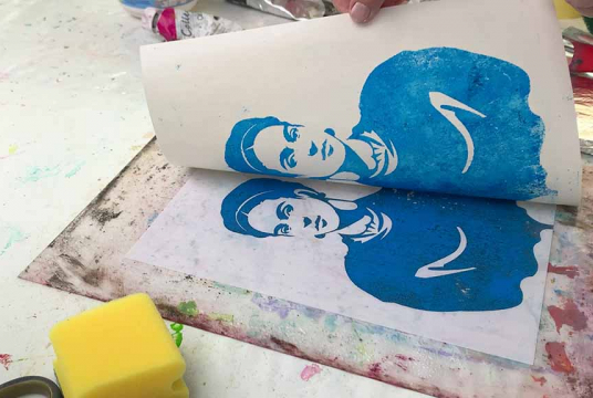 Stylish Illustrations: Printing Technique With Watercolor