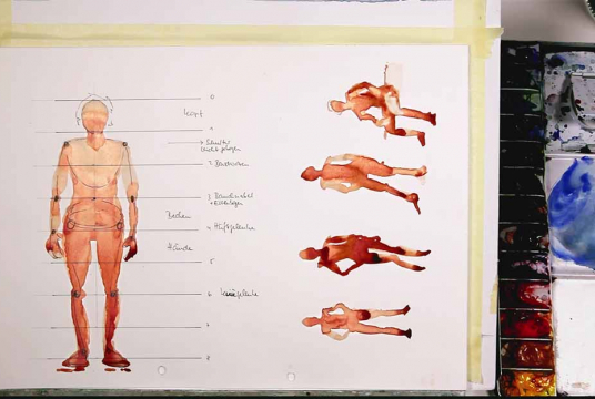 Watercolor Painting: Walk by the Sea