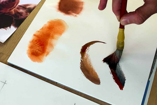 Artistic Dog Portrait With Watercolor