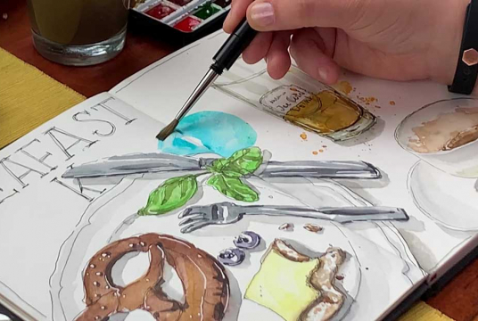 Watercolor Sketching: Learn to Sketch Your Breakfast