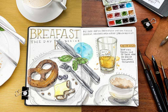 Watercolor Sketching: Learn to Sketch Your Breakfast