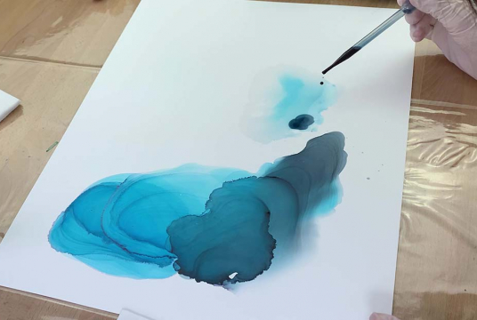 Alcohol Ink For Beginners: Abstract Painting for Interior 