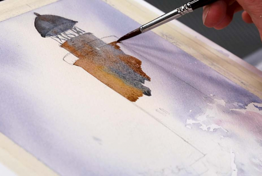 Stormy Sea: Guided course into watercolor painting with 3 plots