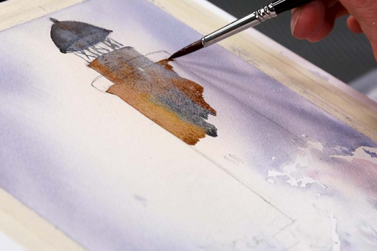 Stürmisches Meer: Geführter Kurs in die Aquarellmalerei mit 3 Motiven