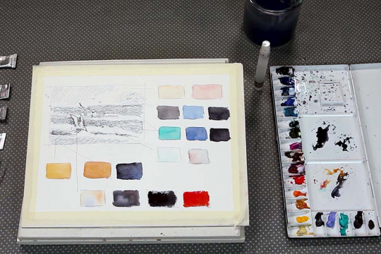 Stürmisches Meer: Geführter Kurs in die Aquarellmalerei mit 3 Motiven