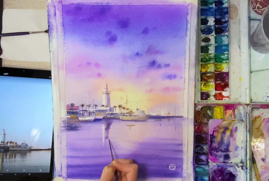 Master watercolor sunset: 3 stunning plots