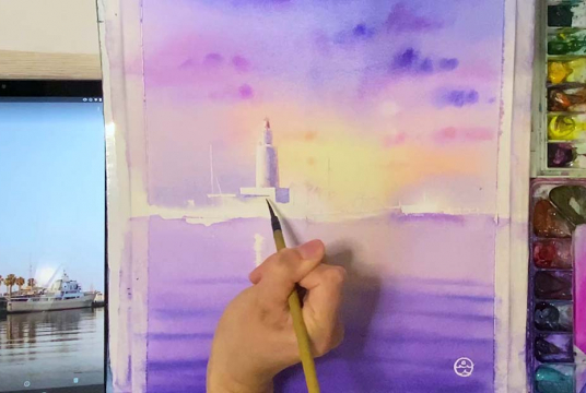 Master watercolor sunset: 3 stunning plots