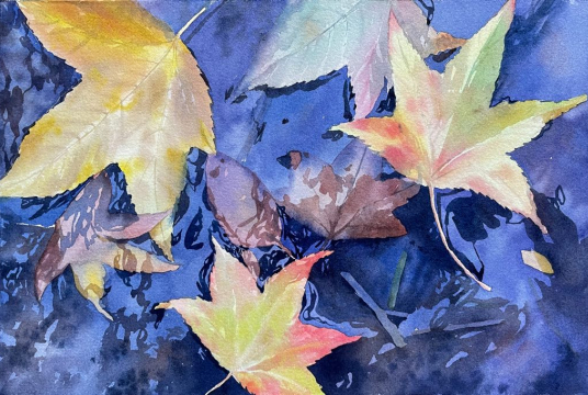 Abend-Kurs: Aquarell Wochenende - Herbstblätter