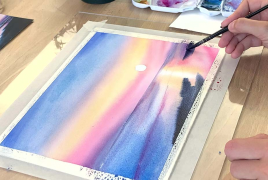 Seashore: Free Watercolor Course For Beginners
