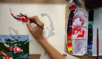 Painting fishes. Step 2