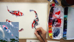 Painting fishes. Step 4