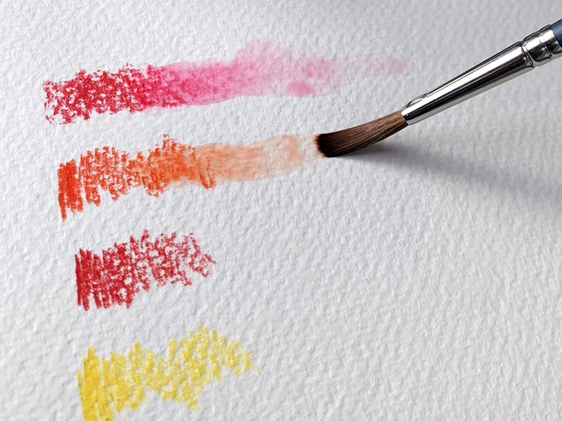 Turn Watercolor Pencils into a Paint Palette