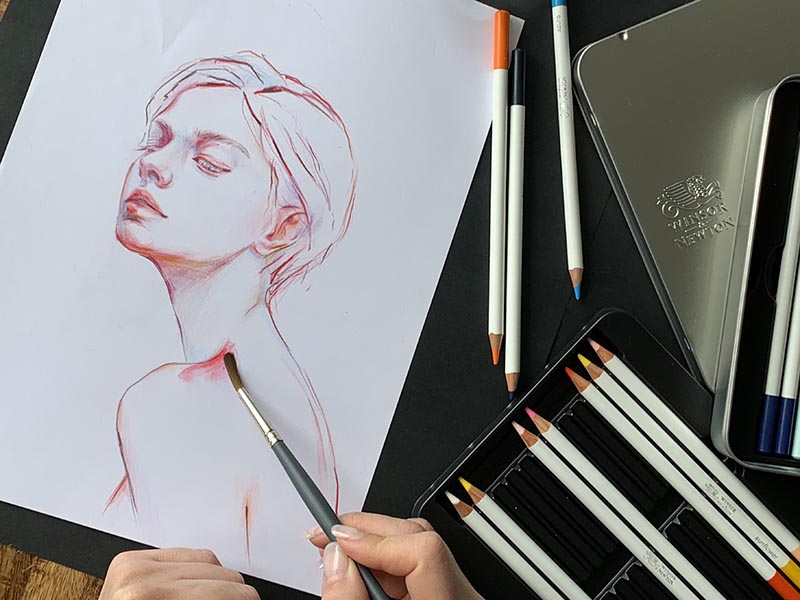 Watercolor pencils: How to use them